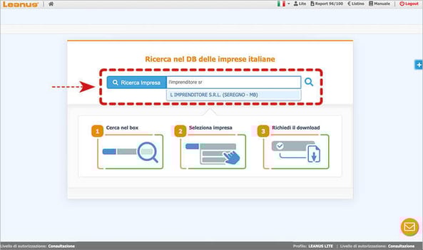 Leanus Software - Ricerca per denominazione o P. IVA